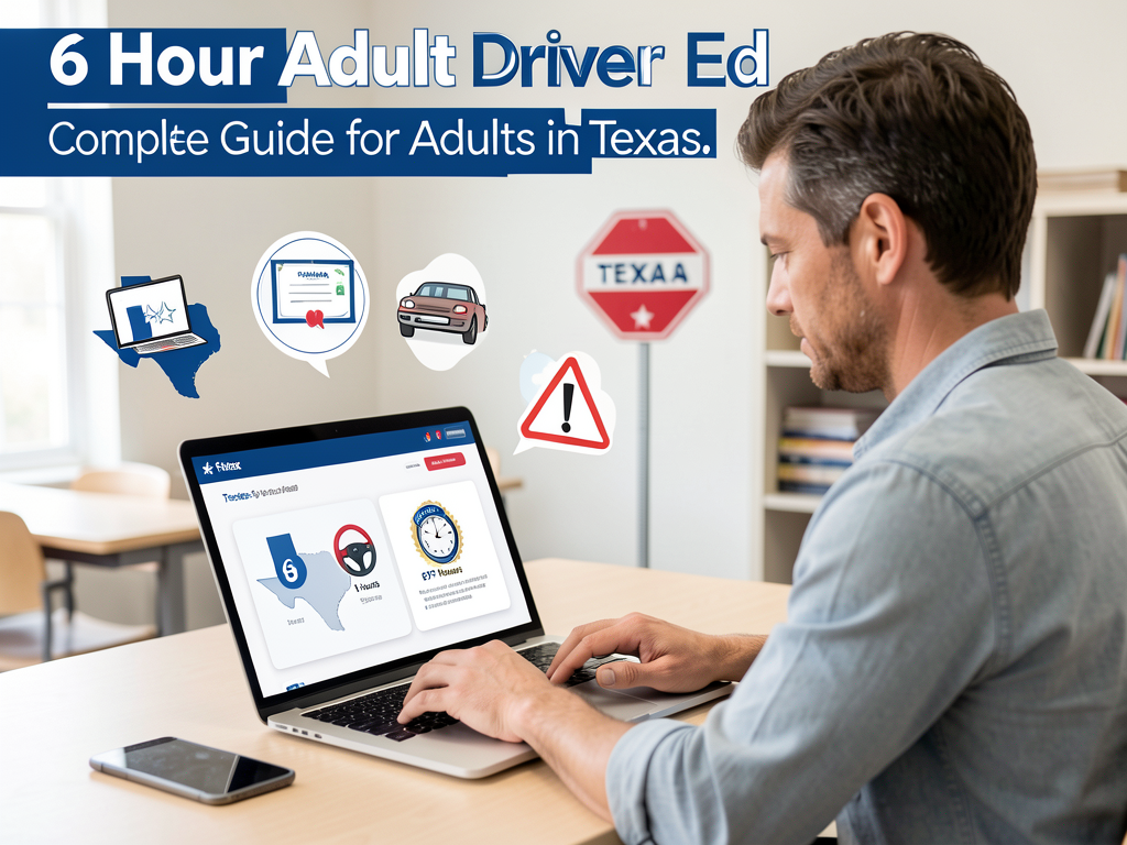 6 hour adult driver ed Texas online course